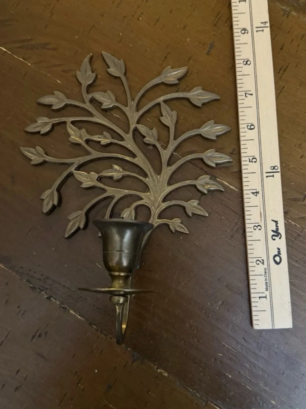 VTG. PAIR OF SOLID BRASS  CANDLE HOLDERS  MADE IN INDIA